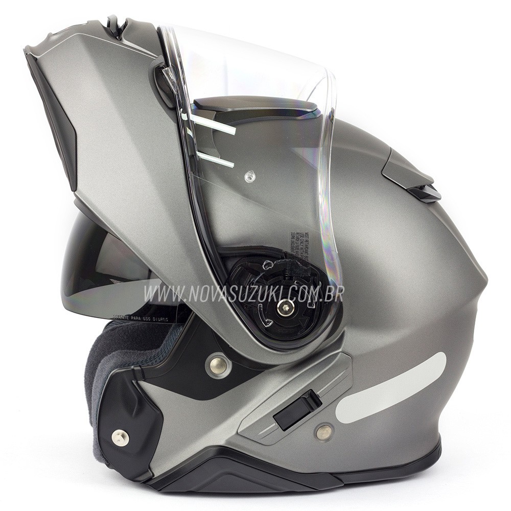 Capacete Shoei Neotec 2 Deep Grey Fosco Escamoteável/Articulado - Nova Suzuki Motos e Acessórios