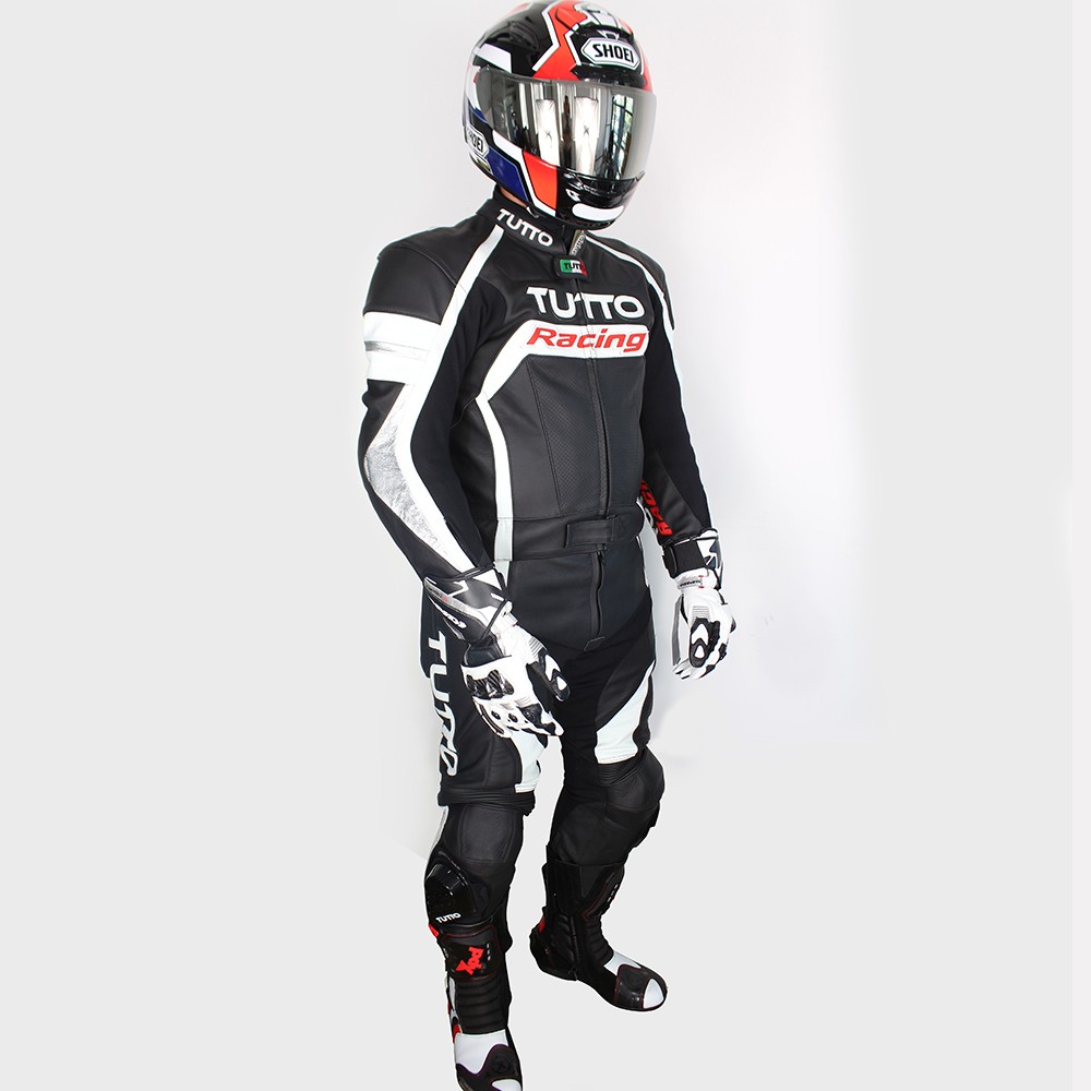 Macacão Tutto Moto Racing 2 pçs Branco c/ Prata - Nova Suzuki Motos e Acessórios