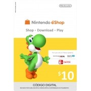 Cartão Nintendo Switch / Wii U / 3DS eShop Cash $10