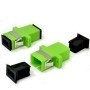 Kit 50unidades Conector Adaptator Acoplador SC/APC para fibras ópticas Verde