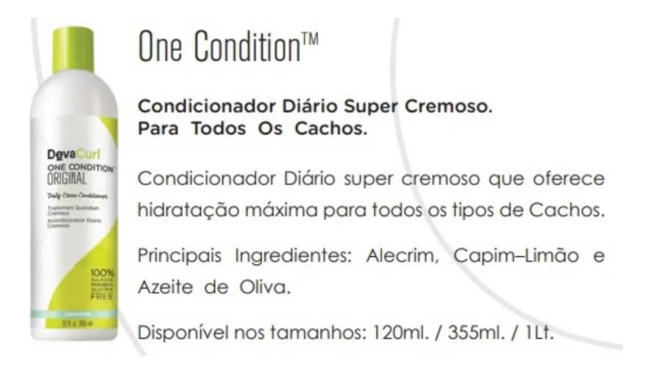 Kit Deva Curl One Condition Original 1L e Supercream 500g