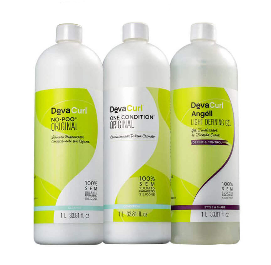Kit No Poo - One Condition - Angell - Deva Curl 3x1L