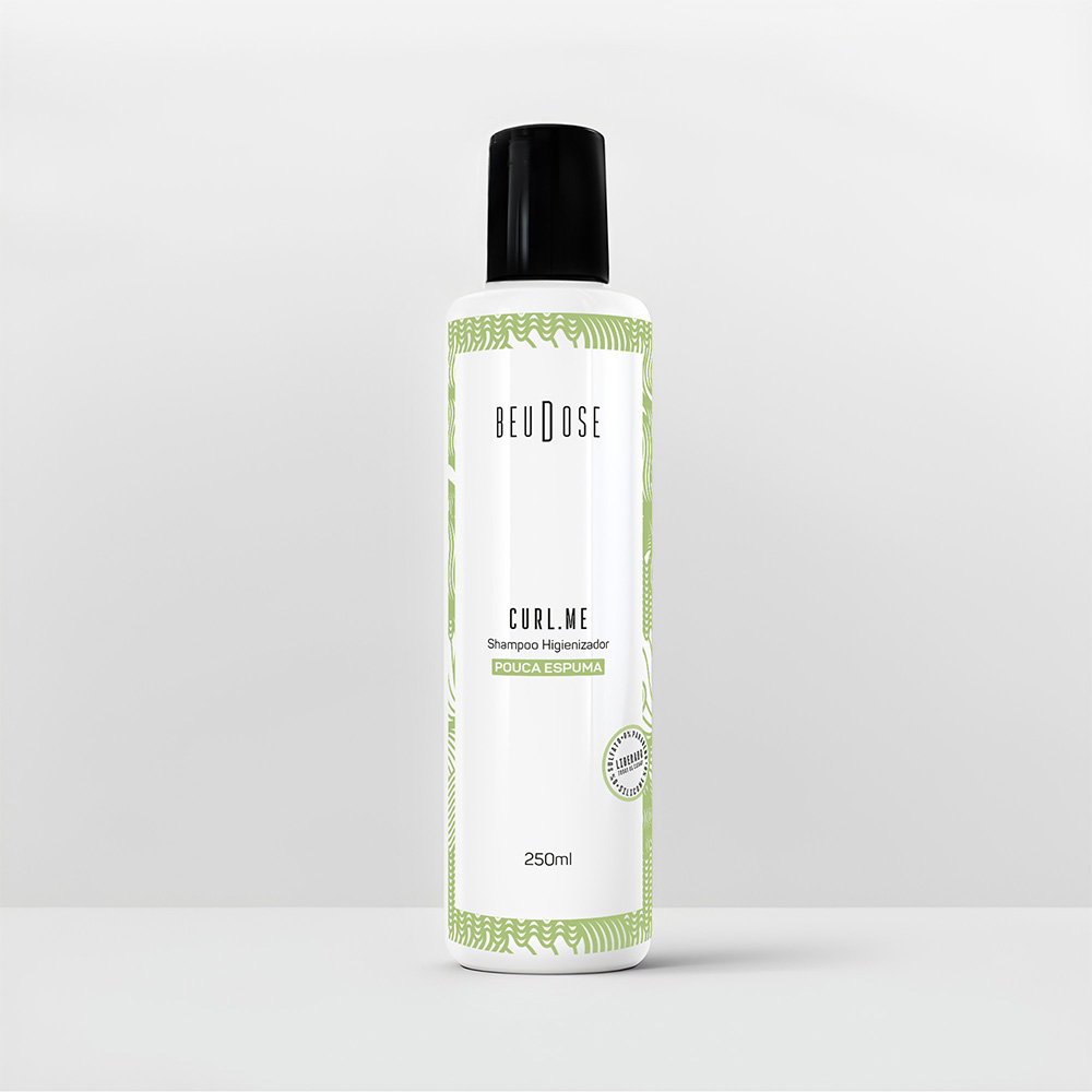 Shampoo Higienizador Pouca Espuma Curl.me 250ml Beudose