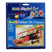 Revell Fokker Dr.i Triplane 1:72- Lv.3 - Model Set - 64116