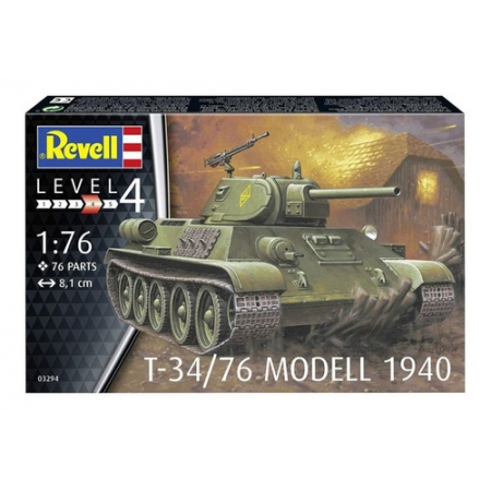 Revell Tanque T-34/76 Model 1940 1:76 Lv4 3294