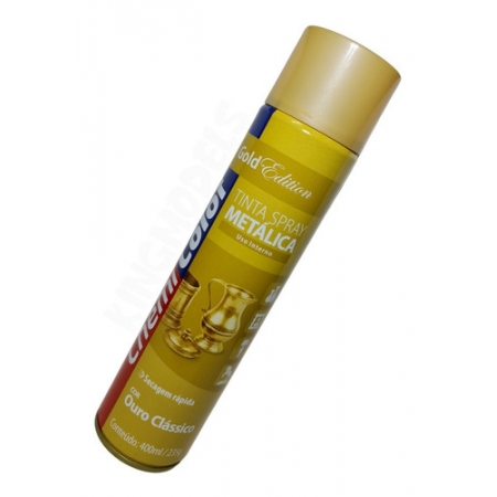 Tinta Spray Chemicolor Metálico Ouro Clássico 350ml