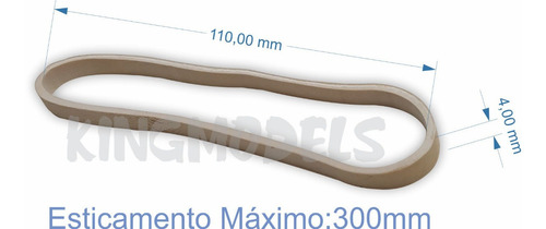 20pçs Elástico De Látex 4x110mm (fino) P/ Asa Aero Elétrico - King Models