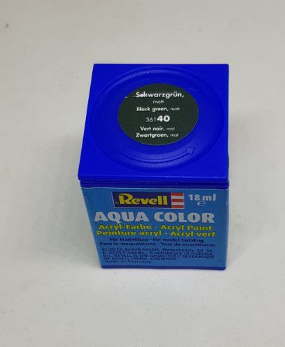 Tinta Revell - Aqua Color - Cod 36140 - Black Green 18ml - King Models