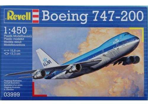 Revell - Boeing 747-200 1:450 Lv 3 Klm - Model Set - 63999 - King Models