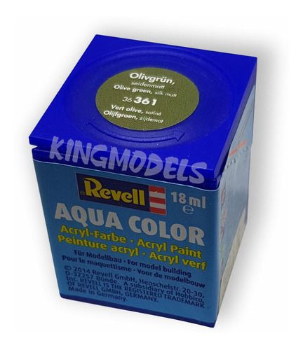 Tinta Revell - Aqua Color - Cod 36361 Olive Green 18ml - King Models