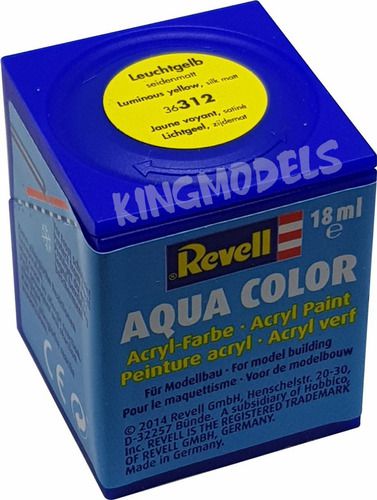 Tinta Revell - Aqua Color - Cod 36312 Luminous Yellow 18ml  - King Models