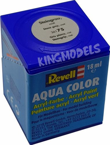 Tinta Revell - Aqua Color - Cod 36175 Stone Grey 18ml - King Models