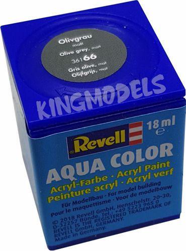 Tinta Revell - Aqua Color - Cod 36166 Olive Grey 18ml - King Models