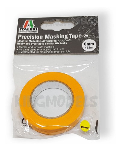 Masking Tape Italeri Fita P/ Mascaramento 6mmx18m - 2x Rolos  - King Models