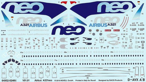 Revell - Airbus A321 Neo - 1:144- Level 4 - Model Set 64952  - King Models