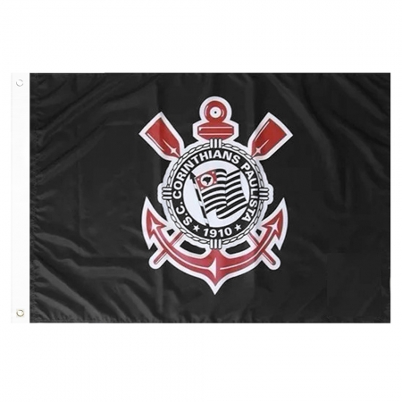 Bandeira Oficial do Corinthians 128 x 90 cm - 2 panos