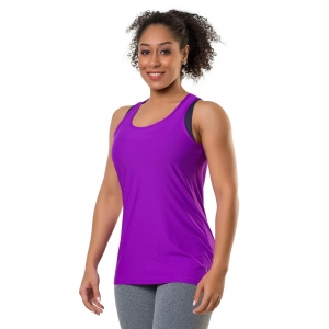 Camiseta Feminina Regata Fitness Roxa Elite - 119602