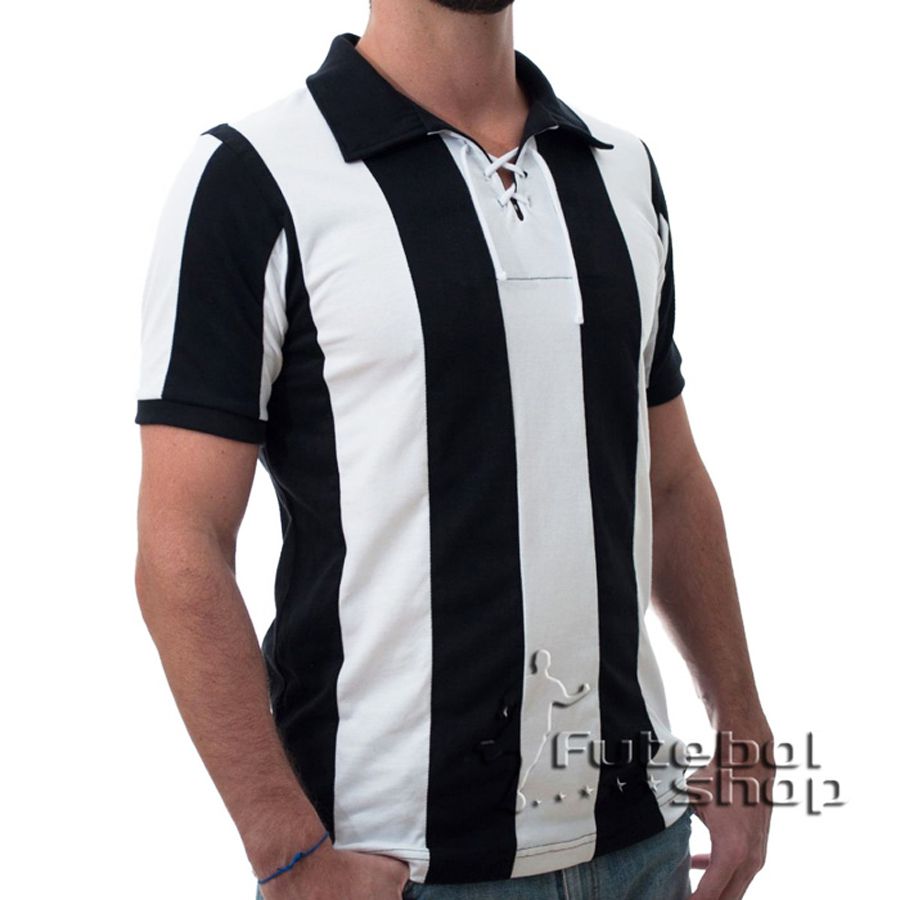 Camisa Retro do Botafogo Alvi Negro RJ Cordinha 1910 - RM07