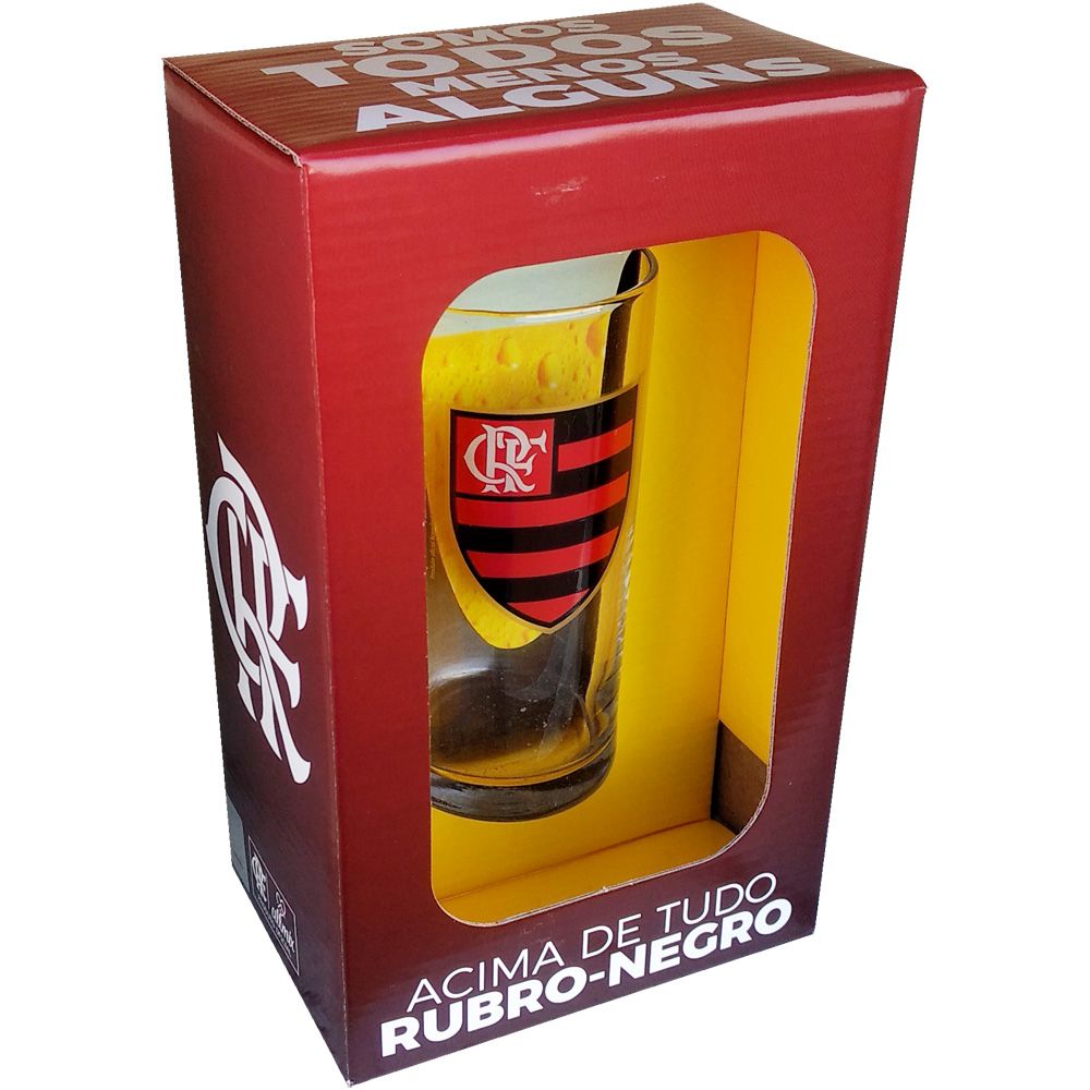 Copo Long Drink do Flamengo 300 ml em Caixa Personalizada