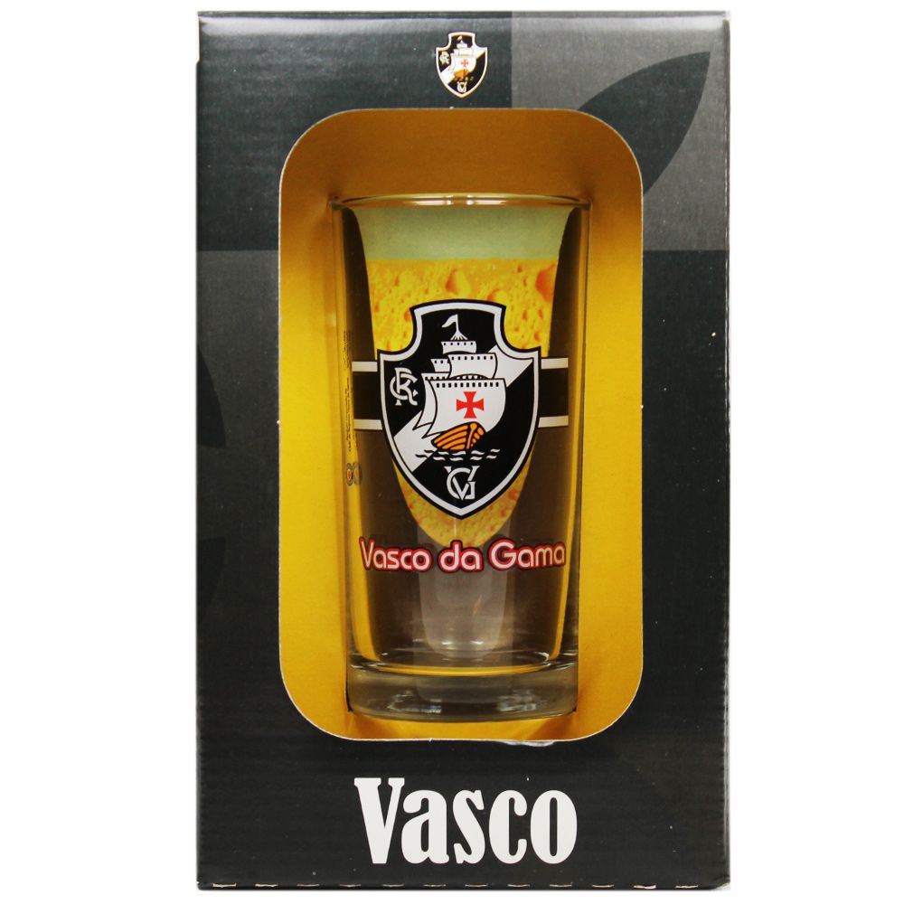 Copo Long Drink do Vasco da Gama 300 ml em Caixa Personalizada