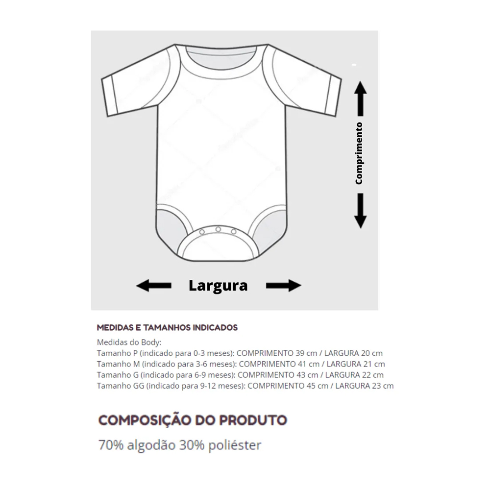 Kit Body + Pantufa para Bebê do Cruzeiro 033a