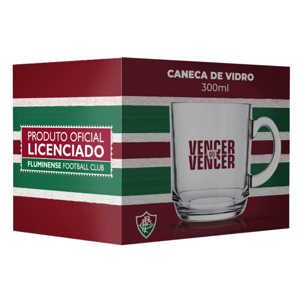 Kit c/2 Canecas de Vidro Aspen Fluminense 300ml