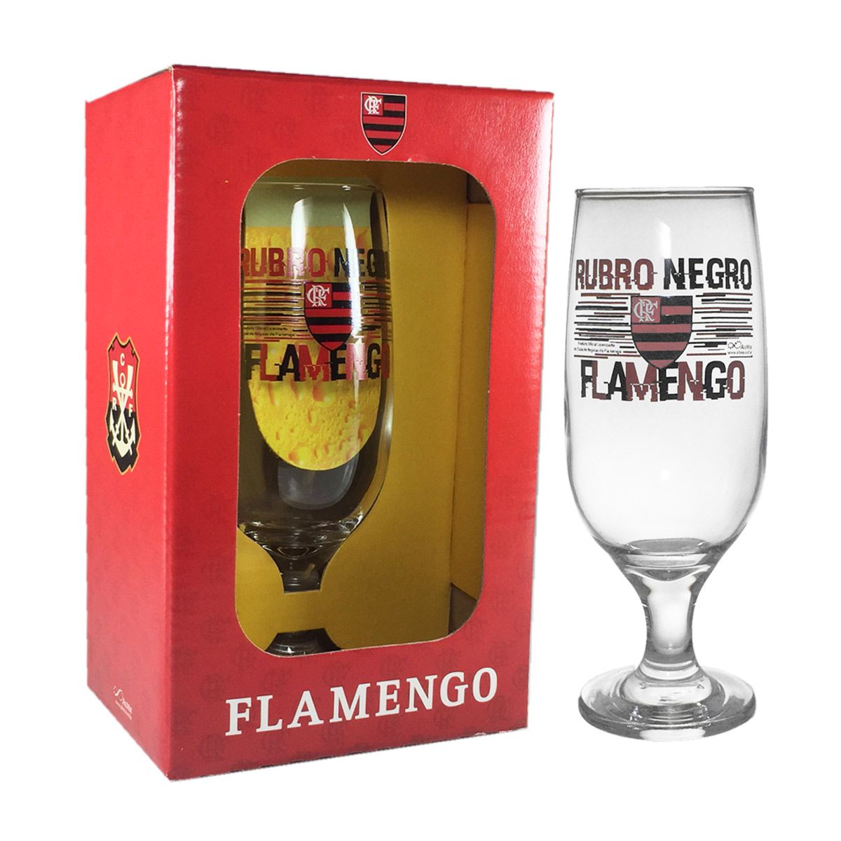 Taça de Cerveja do Flamengo 300 ml em Caixa Personalizada