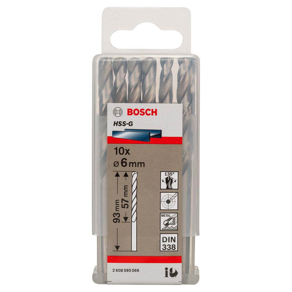 Broca para Metal Bosch Aço Rápido HSS-G 6,0mm