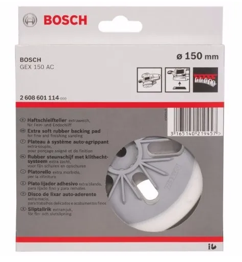 Prato para Lixadeira Excêntrica Bosch; extra-macio 150mm