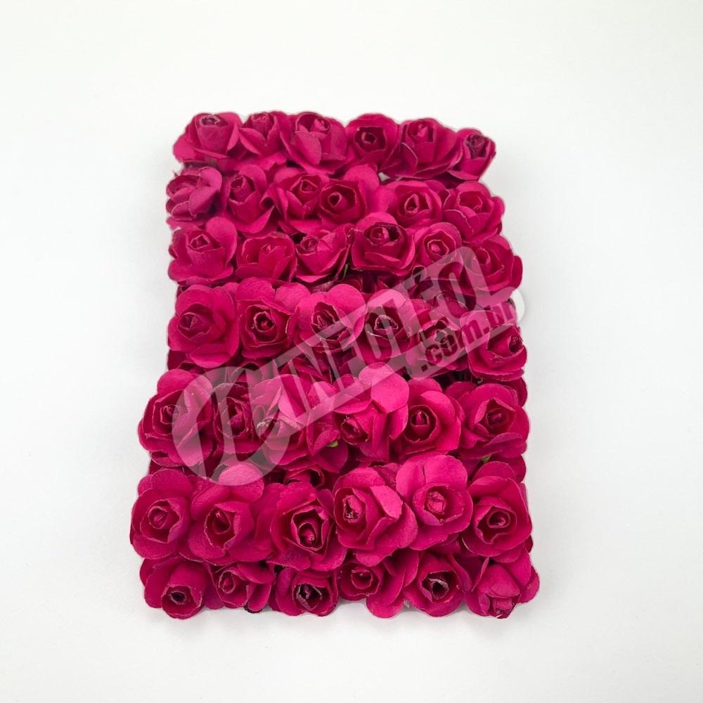 Mini Flor de Papel Rosa Pink - 72 unidades