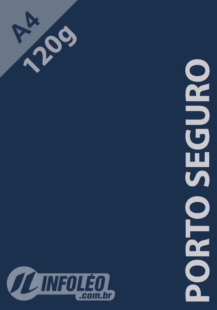 Papel 120 gramas A4 Porto Seguro (Azul Marinho) Color Plus - 10 unidades
