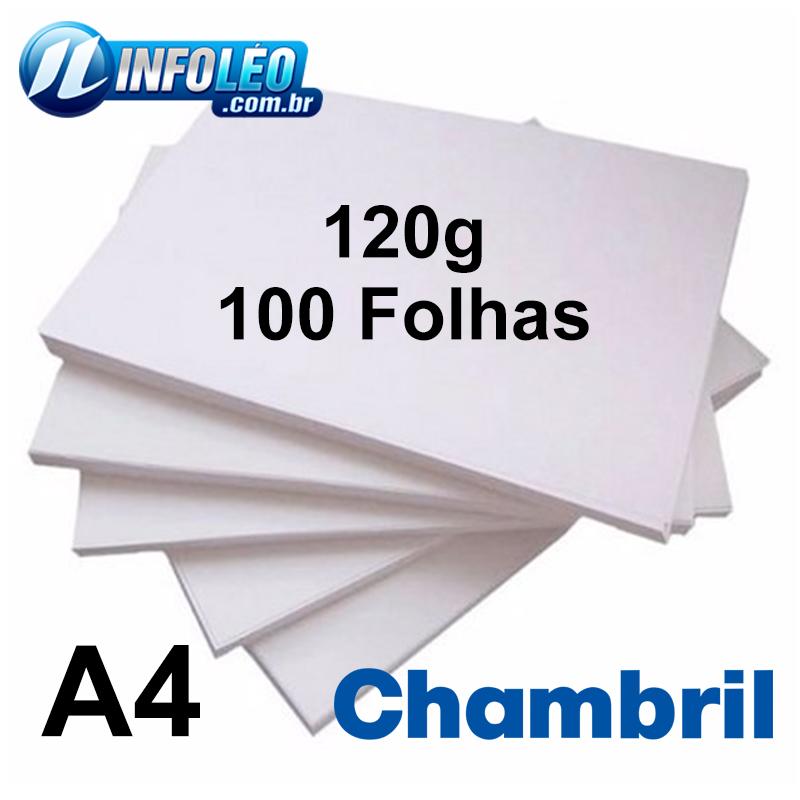 Papel Offset Chambril A4 120g Branco - 100 Folhas