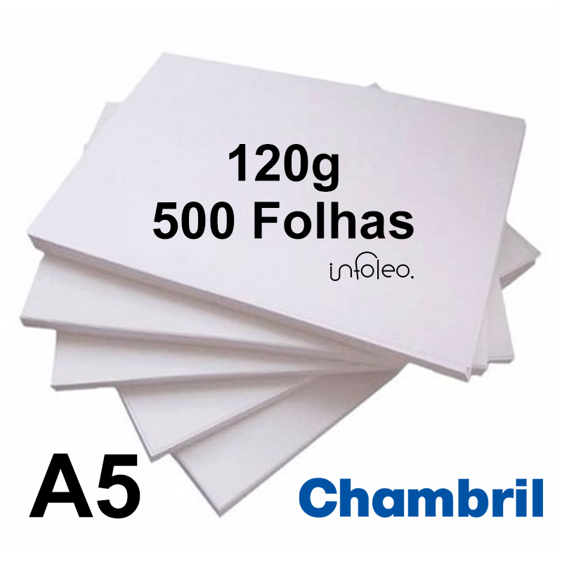 Papel Offset Chambril A5 120g Branco - 500 Folhas