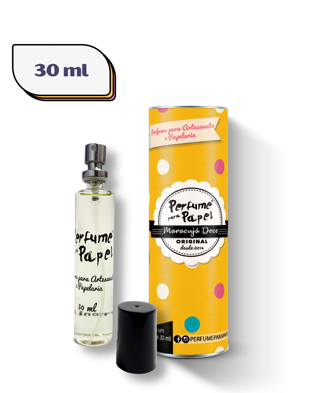 Perfume para Papel Aroma Maracujá Doce 30ml Artesanato e Papelaria