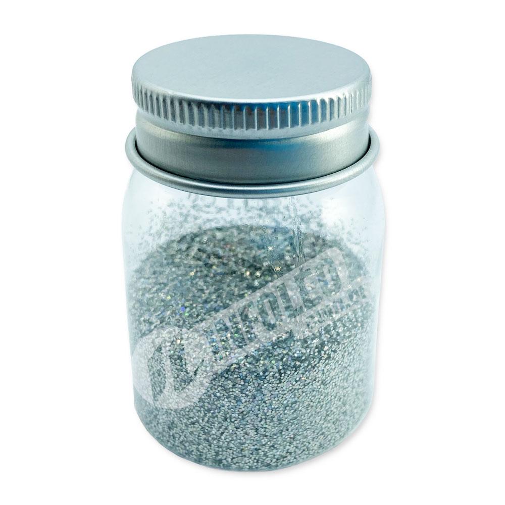 Pote C/ Glitter Prata Niquel + AB Furta-Cor - 15 gramas