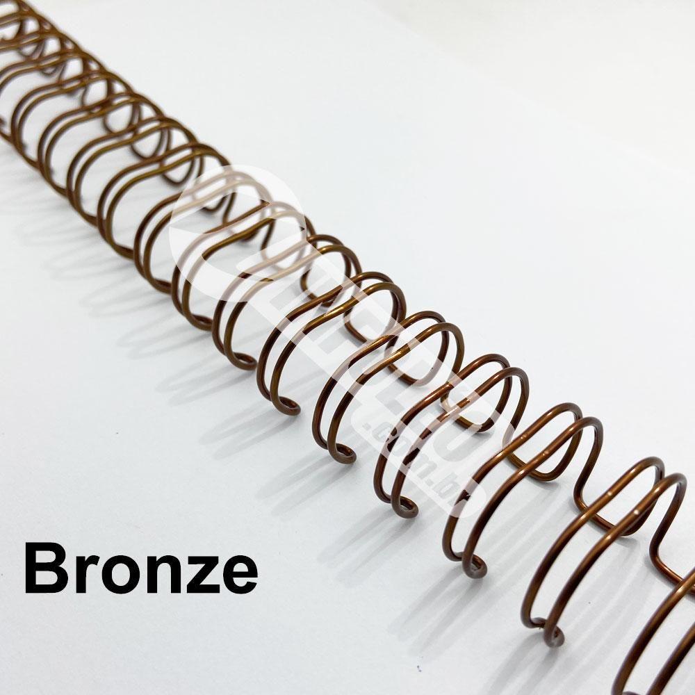 Wire-o Espiral 7/8 Bronze 2:1 23 anéis - 2 unidades
