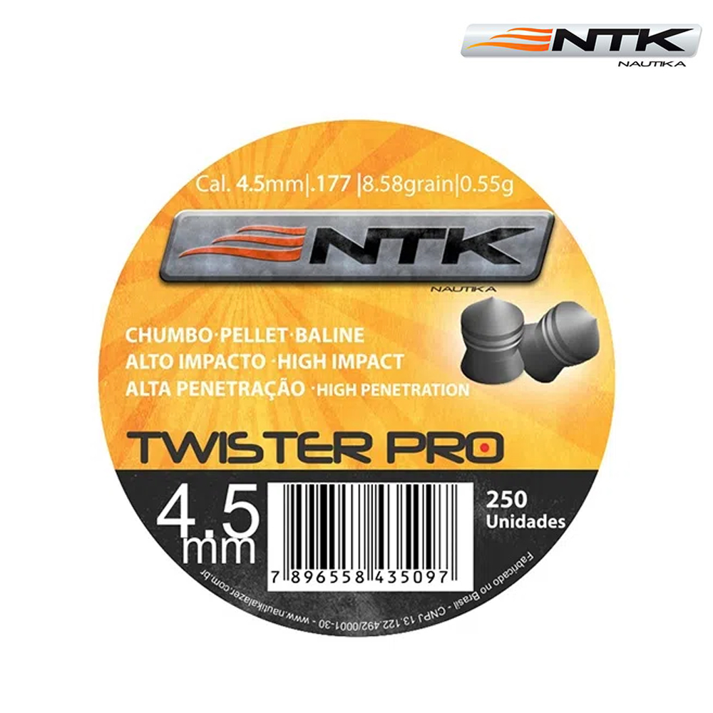 Chumbinho Nautika Twister Pro 4.5mm 250Uni