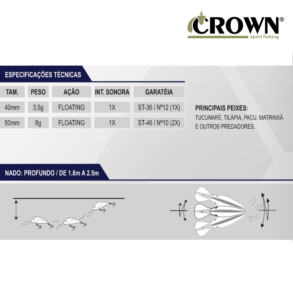 Isca Artificial Bilela 40 CR46 - Crown