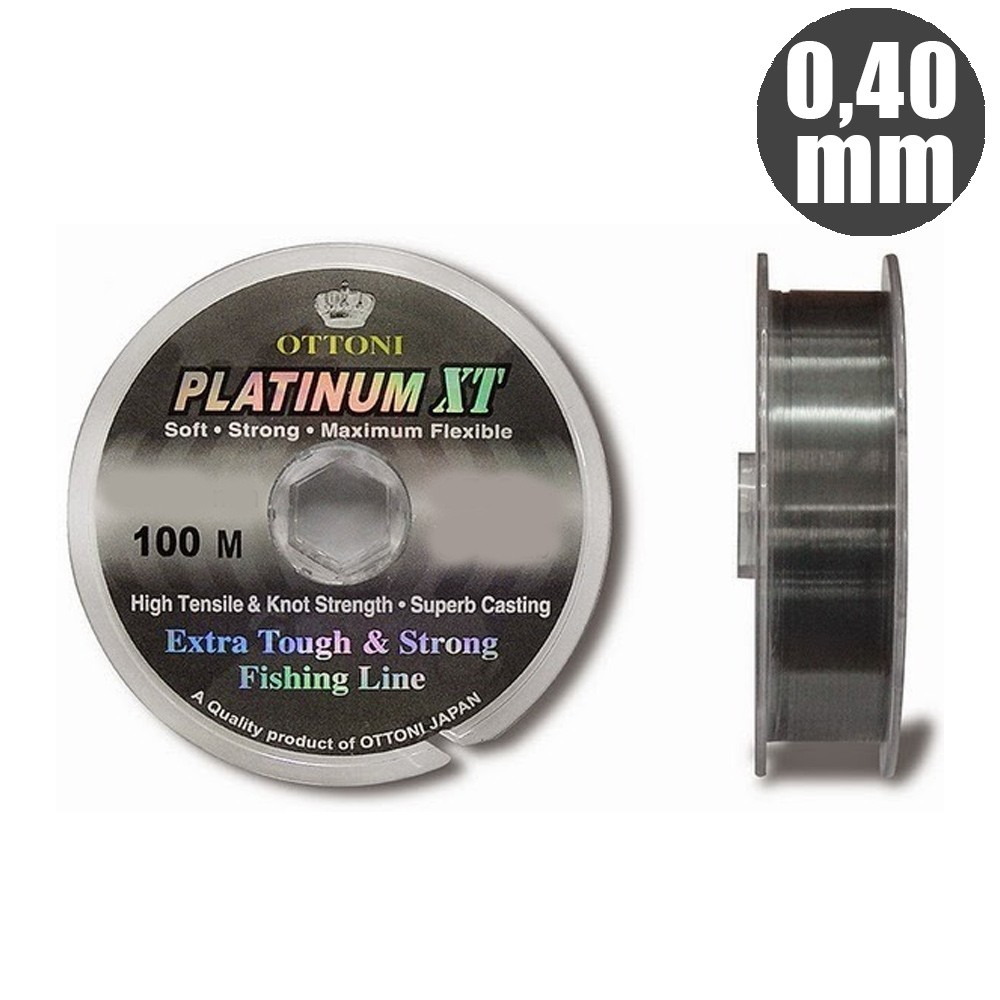 Linha Monofilamento Platinum XT 0,40mm 100M - Ottoni