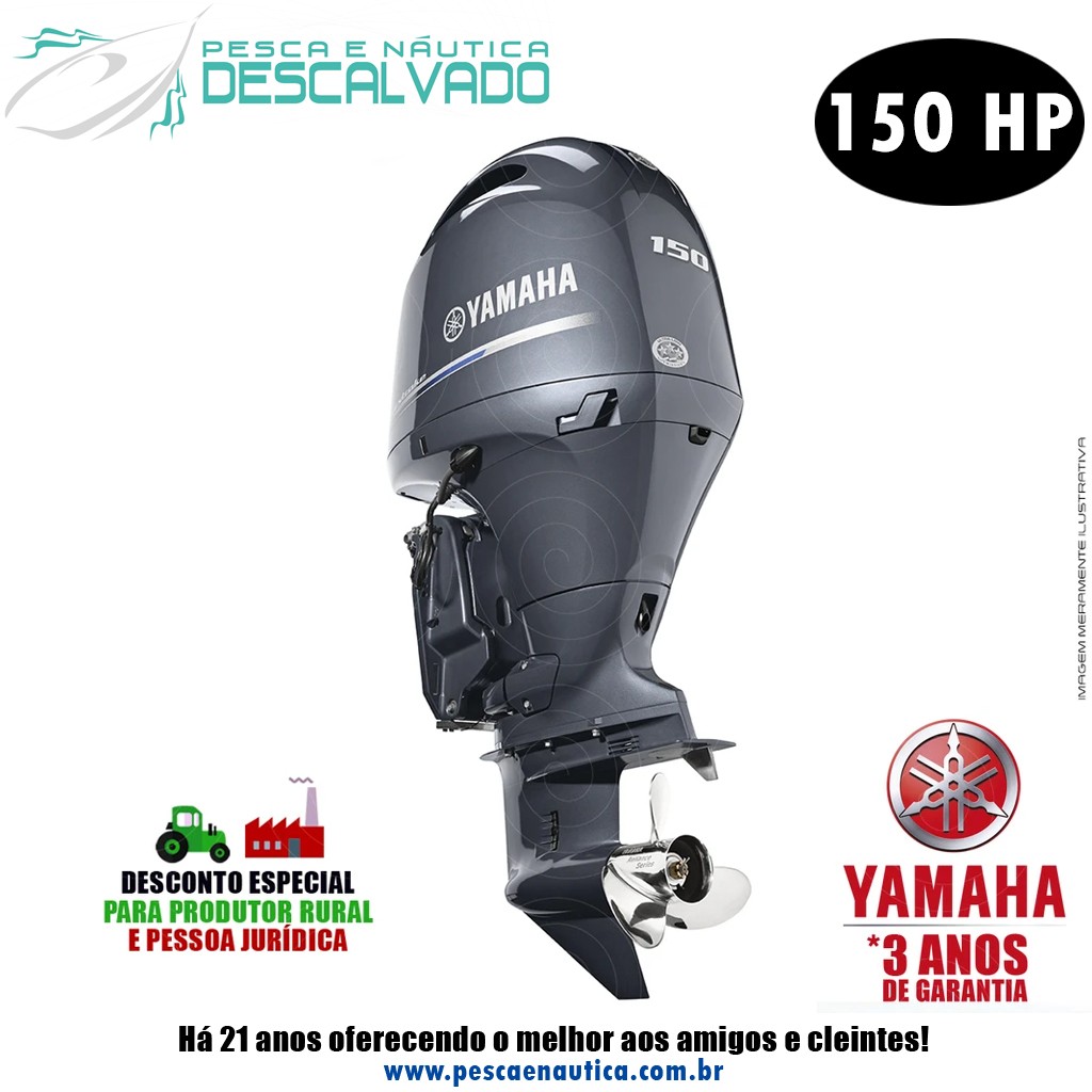 Motor De Popa Yamaha 4 Tempos F 150HP DETL