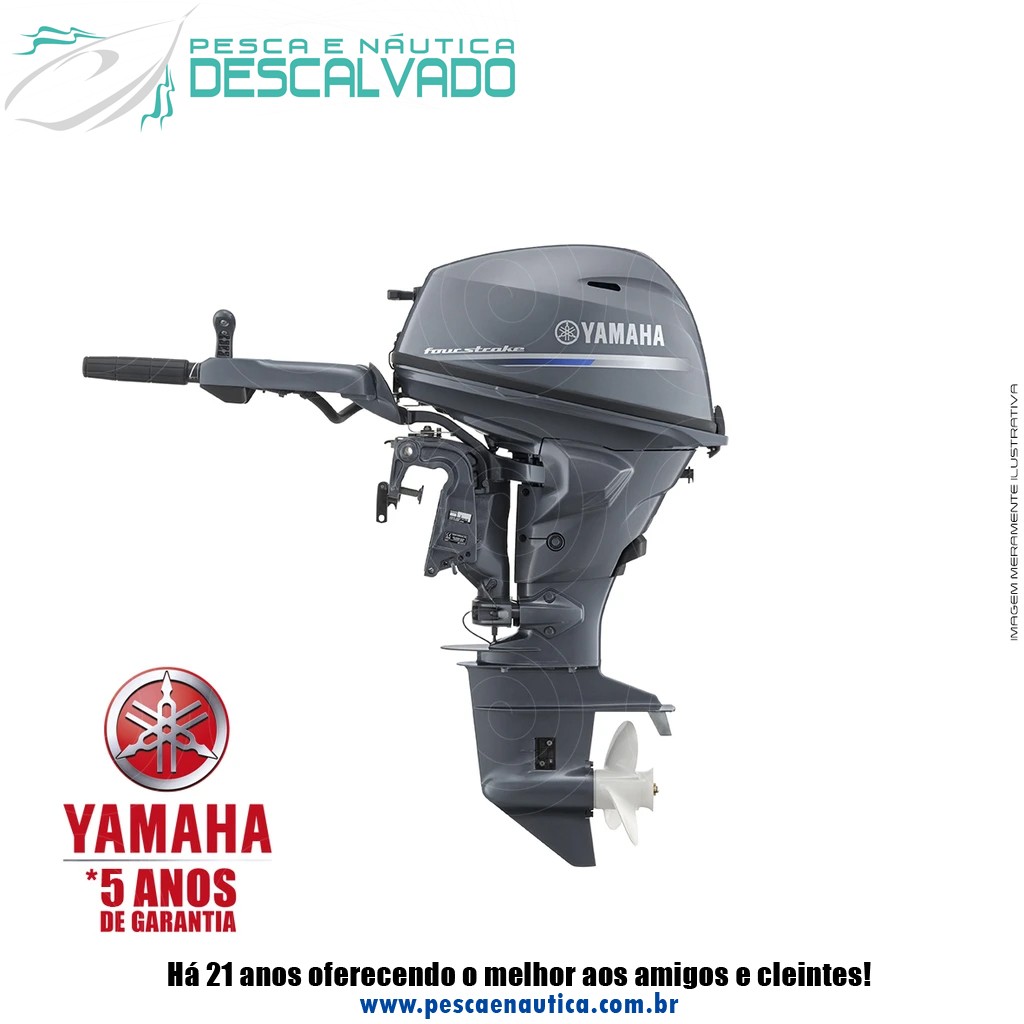 Motor De Popa Yamaha 4 Tempos F 25HP GMHS Partida Manual