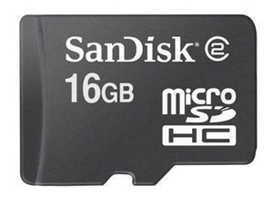Cartão de Memória Micro SDHC 16GB Sandisk com Adaptador SD
