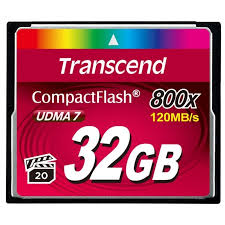 Cartão de Memória Compact Flash CF Transcend 32GB 800x
