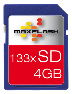 Cartão Memória SD 4GB 133x Maxflash