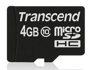 Cartão de Memória Micro SDHC 4GB Transcend Classe 10