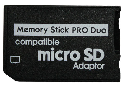 Kit MicroSDHC Sandisk 4GB + adaptador para Memory Stick Pro Duo