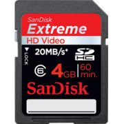 Cartão de Memória Sdhc 4GB Sandisk Extreme Classe 6