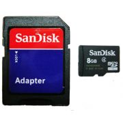 Cartão de Memória Micro SDHC 8GB Sandisk com adaptador sem emb