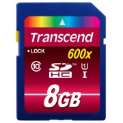 Cartão de Memória SDHC 8GB Transcend Classe 10 UHS-1- 90MB/s 600x
