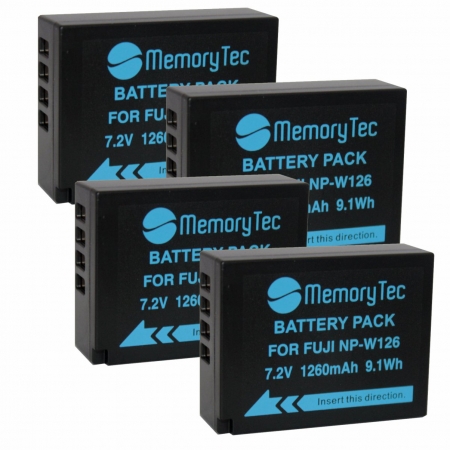 4 baterias NP-W126 para Fuji FujiFilm FinePix